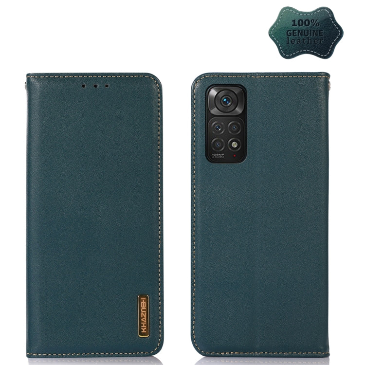 Teal leather flip phone case with stitched edges and rear camera cutout