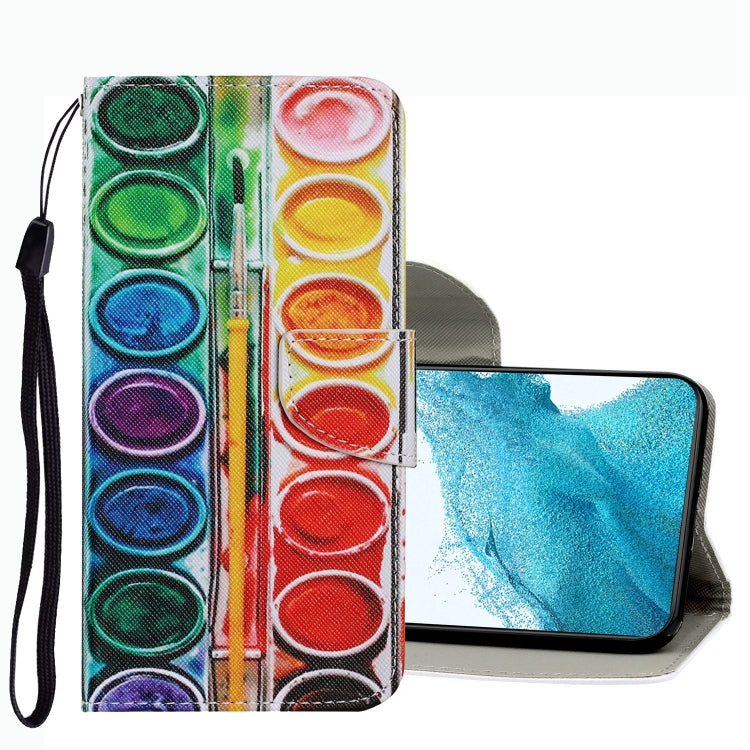 Colorful circular pattern leather-style phone wallet case with wrist strap and flip cover