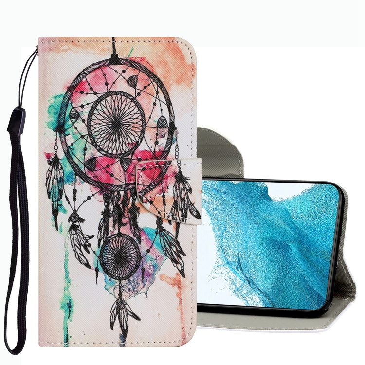 Dreamcatcher feathers leather-style phone wallet case with wrist strap and flip cover