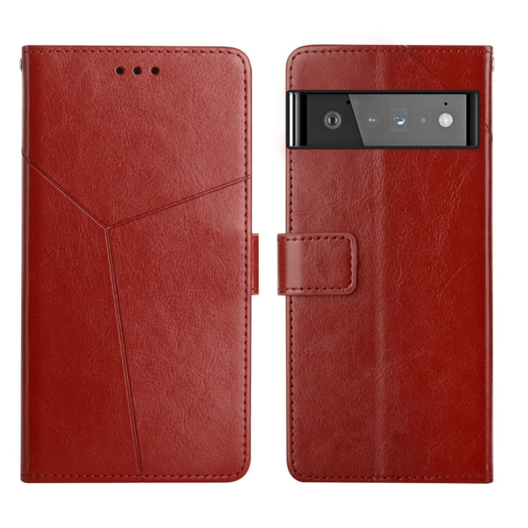 Red leather flip phone case set with diagonal stitching, camera cutout, and strap closure