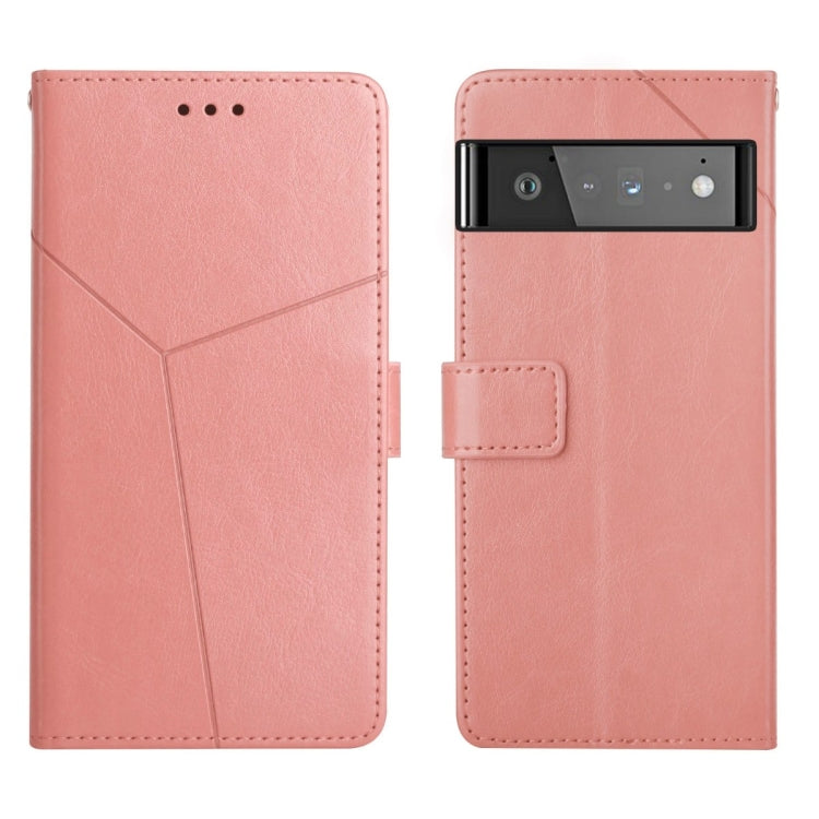 Pink leather flip phone case with camera cutout, magnetic flap, and card pocket