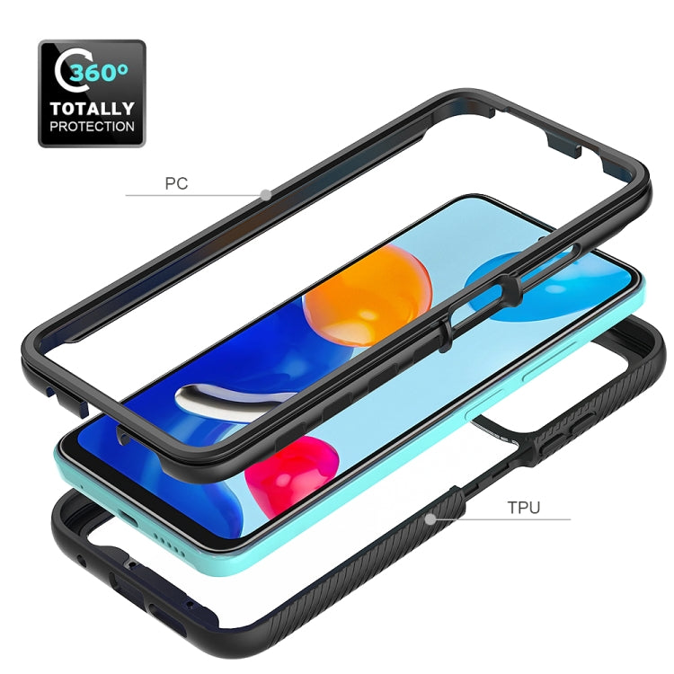 Black bumper phone case with PC front cover and TPU shock-absorbing border