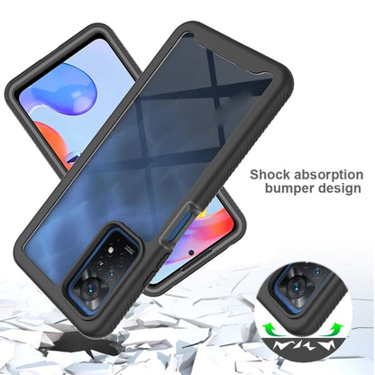 Black rugged phone case with corner bumper design, front and back views