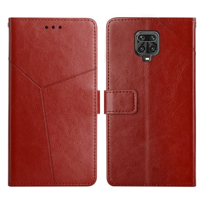 Red horizontal flip leather phone case pair view with camera cutout and card slot