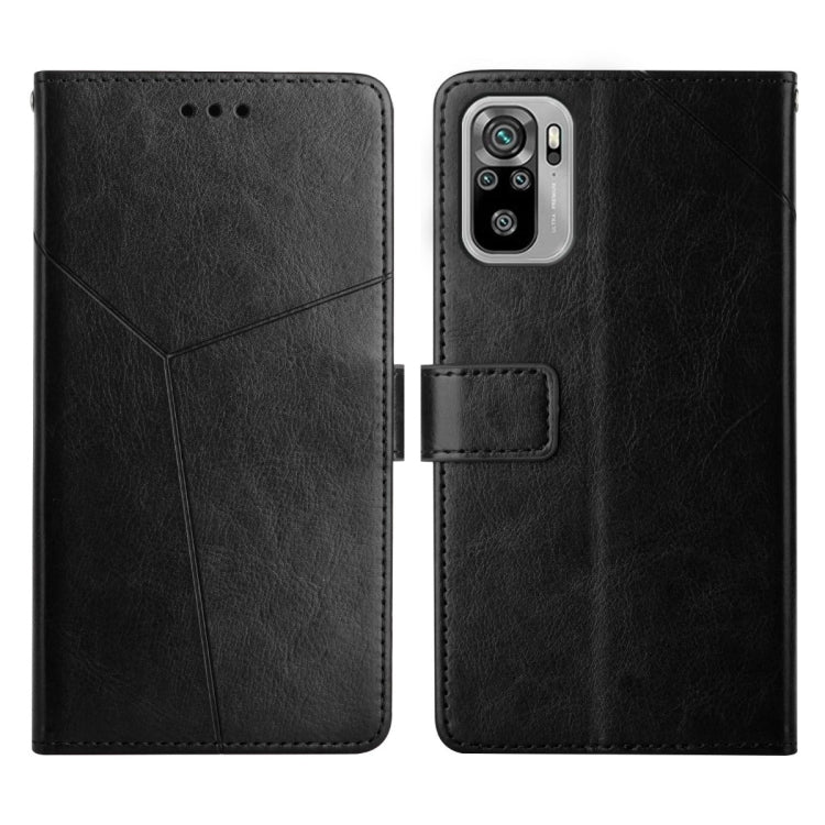 Black leather flip phone case with horizontal stitching and side magnetic flap