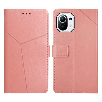 Pink leather flip phone case with magnetic strap and camera cutout