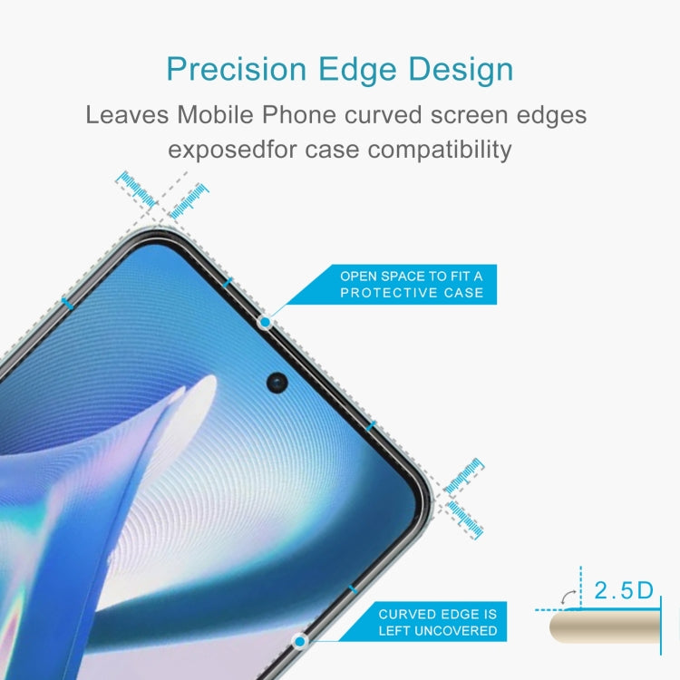 Tempered glass screen protector with precision edge design for curved phone screens