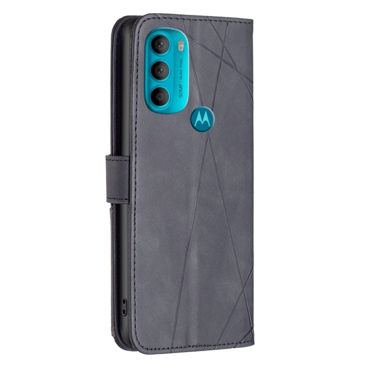 Magnetic buckle leather phone case with diamond texture, folding cover, dark gray