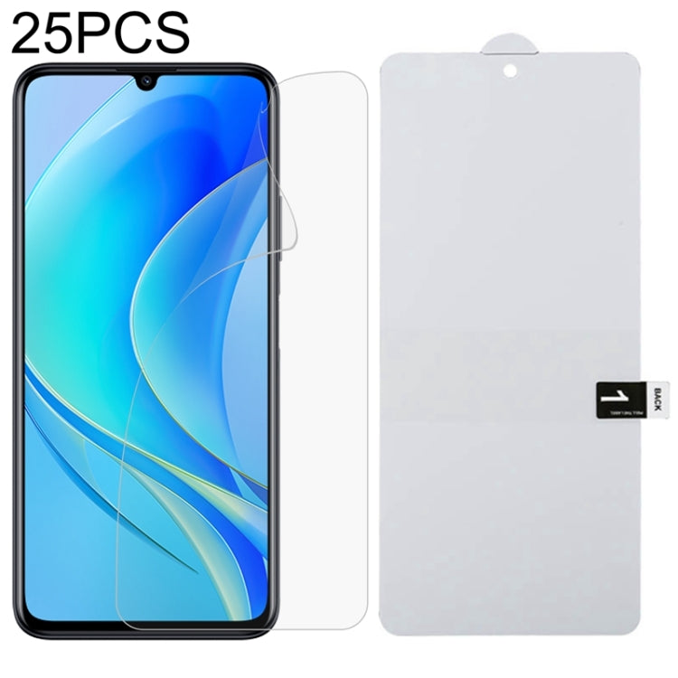 Hydrogel full-screen protector set with 1 film applied on phone plus extra sheet