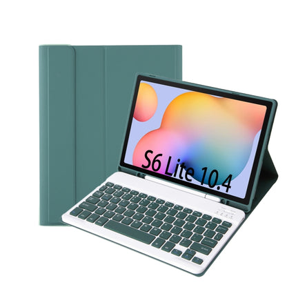 Dark green folio tablet case with detachable Bluetooth keyboard and viewing stand for S6 Lite