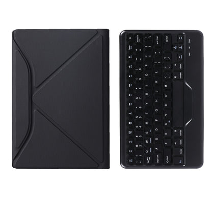 Black textured Bluetooth keyboard tablet case with folio cover and back stand