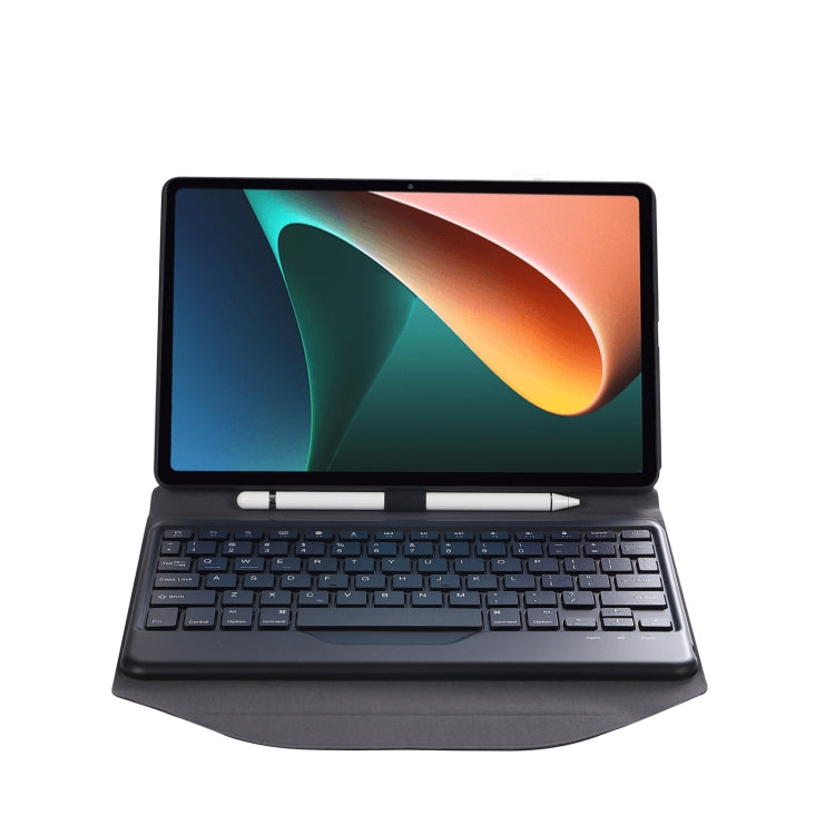 Black folio Bluetooth keyboard tablet case with built-in stand and full keyboard