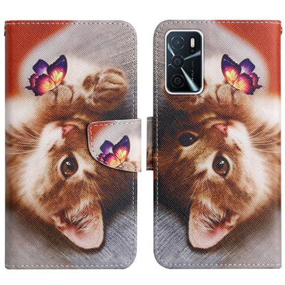 Brown animal print flip leather phone case with butterfly and card holder