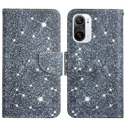 Painted pattern flip leather phone case with silver starry constellation print and magnetic flap