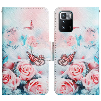 Flip phone case with butterflies and roses floral artwork