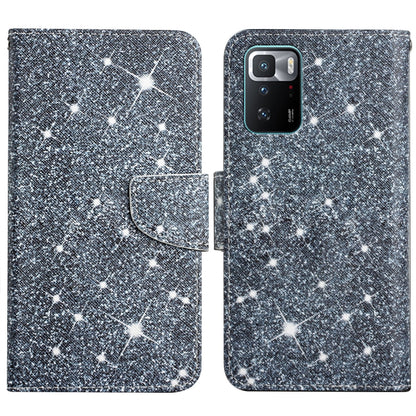 Starry speckle painted flip leather phone case with magnetic closure