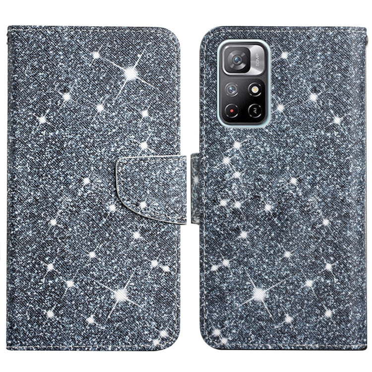 Flip leather phone case with silver starry constellation pattern and magnetic closure