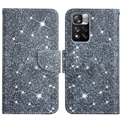 Flip leather phone case with dark gray starfield and constellation line pattern