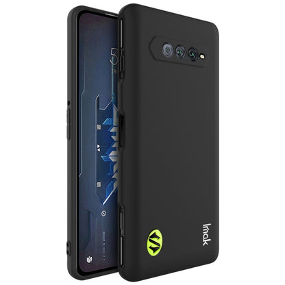 Black frosted TPU phone case, front and back view with camera cutouts