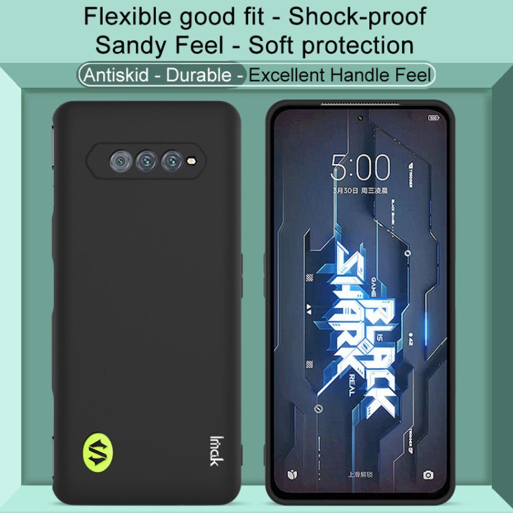 Black frosted TPU phone case, shockproof-style design with front and back views