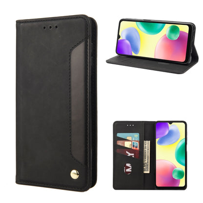Black leather folio phone case with card slots, cutouts, and magnetic snap closure