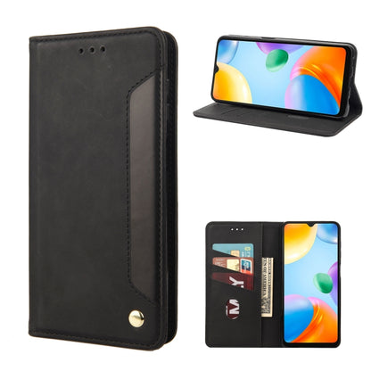 Black leather folio phone case with card slots, cutouts, and magnetic snap closure