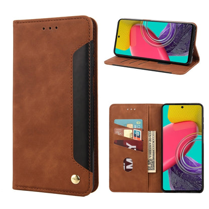 Brown leather folio phone case with flip cover, card slot, and kickstand