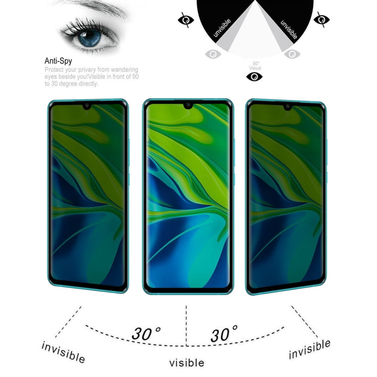 Privacy tempered glass screen protector set with anti-spy viewing effect diagram