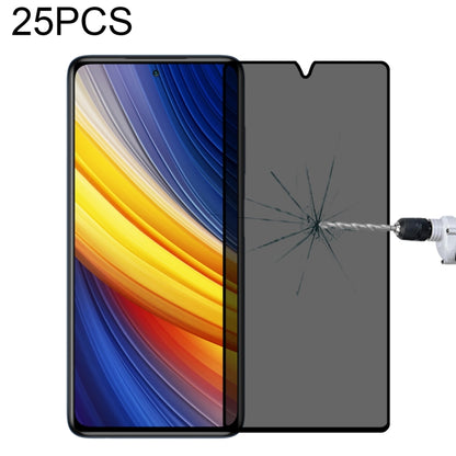 25-pack privacy tempered glass screen protector set, dark gray panel