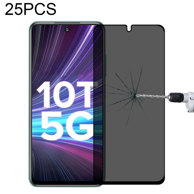 25-pack full-cover anti-peeping tempered glass screen protectors, privacy-tinted film