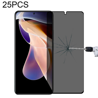 25-pack full-cover privacy tempered glass screen protectors, cutout-ready design