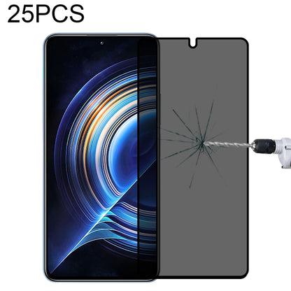 Phone privacy tempered glass screen protector set, 25 pcs, with crack-resistant pattern, nozzle