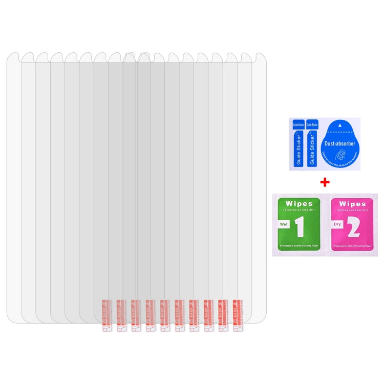 50-pack tempered glass screen protectors with cleaning wipes set