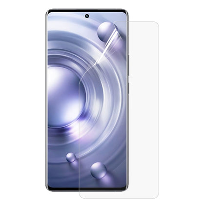 Full-coverage hydrogel screen protector film on smartphone display