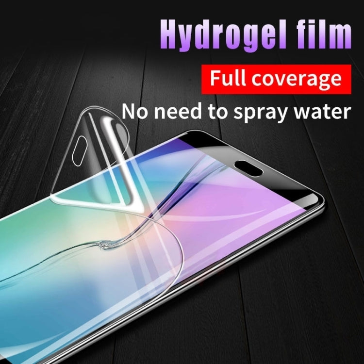 Hydrogel screen protector film on smartphone with cutout for sensors