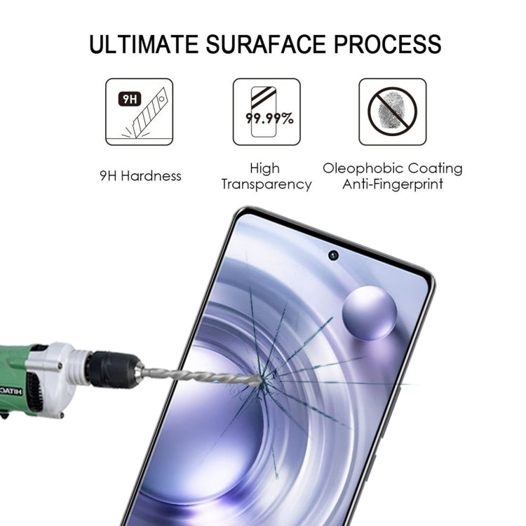 Tempered glass screen protector film shown with anti-fingerprint coating