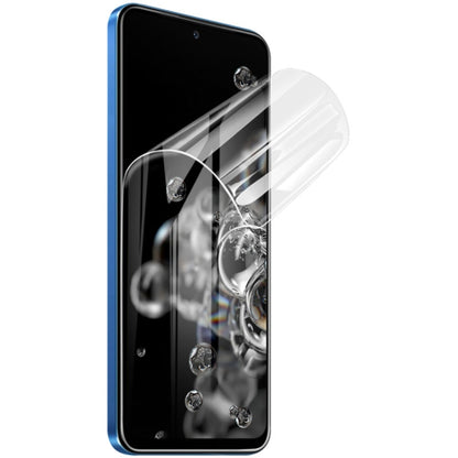 Clear curved hydrogel screen protector film with cutouts for camera and sensors
