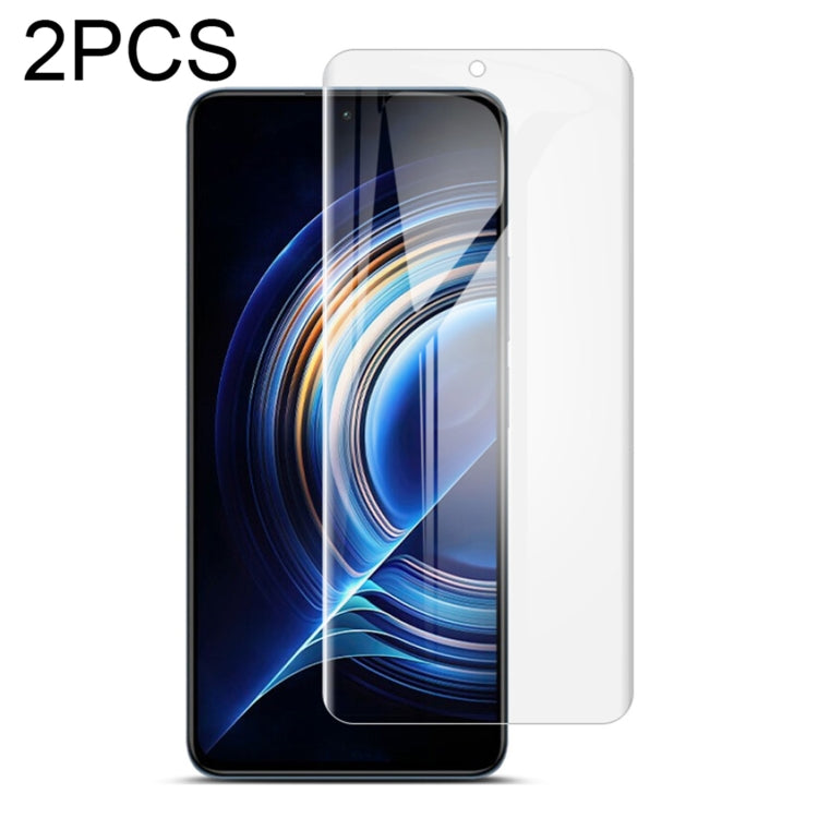 2-pack curved full-screen hydrogel screen protectors, clear protective film