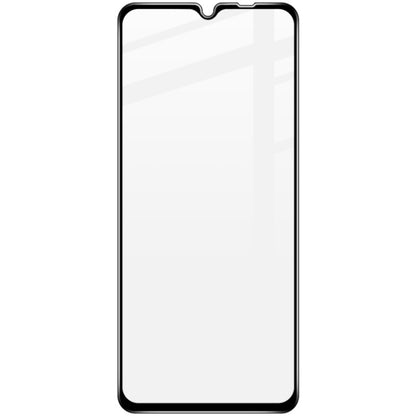 Tempered glass screen protector film for smartphone, front view with black border