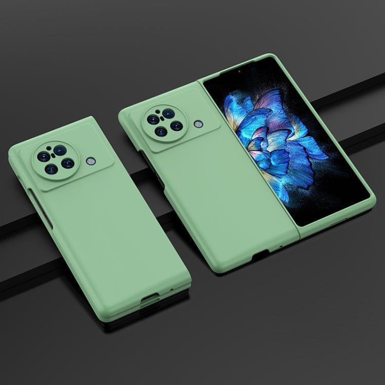 Light green PC phone case for vivo X Fold with camera cutouts and side button openings