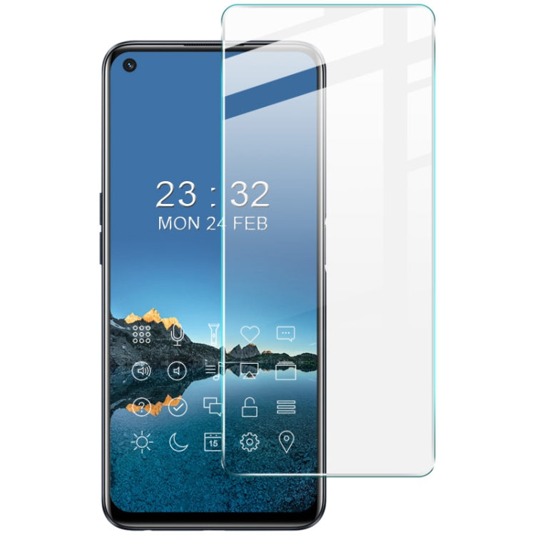 Tempered glass screen protector film applied on a smartphone display