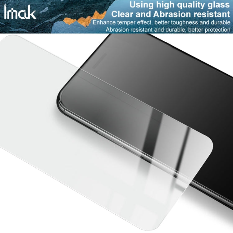 Close-up of clear tempered glass screen protector film edge