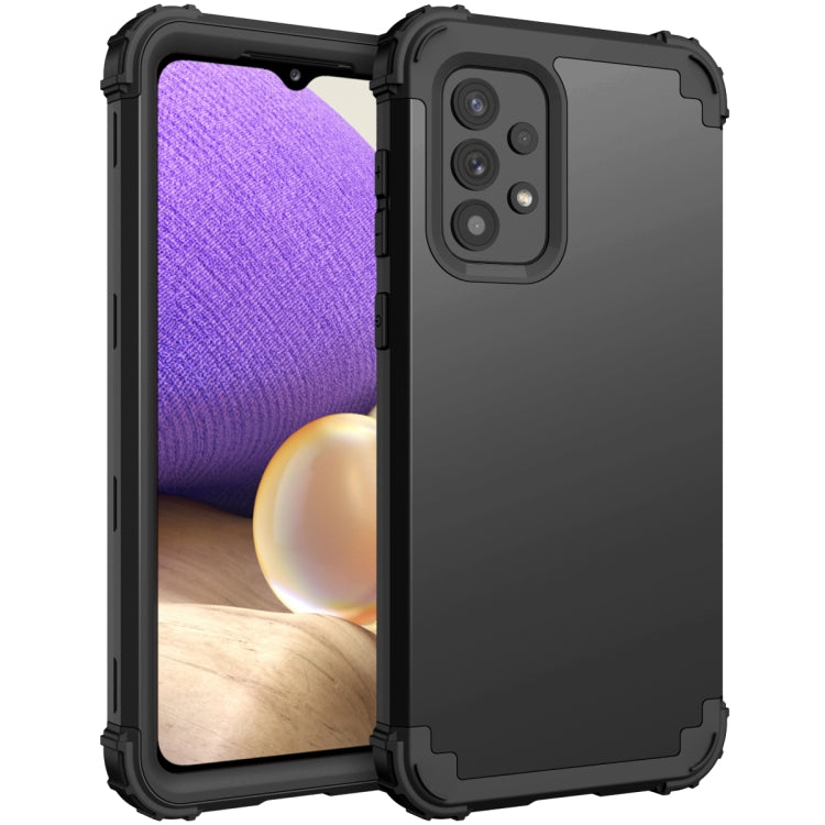Black silicone phone case with rugged bumper edges and camera cutout, front and back