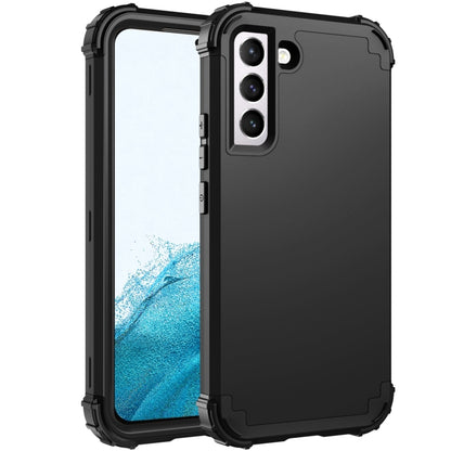 Rugged black PC and silicone phone case with front display visible and camera cutout