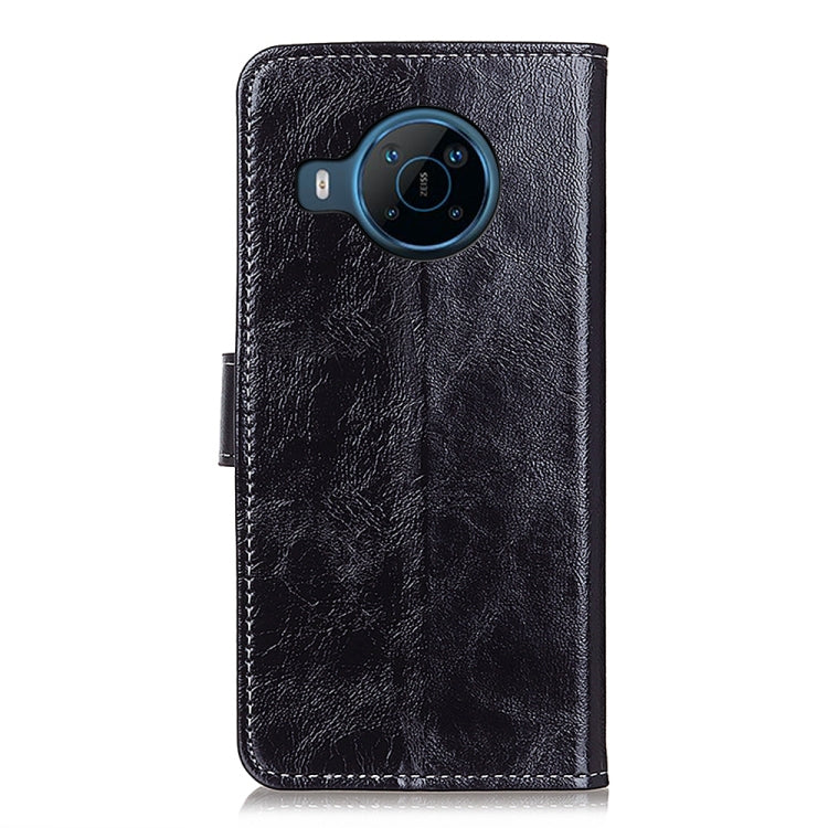 Black textured leather phone case with camera cutout and side strap