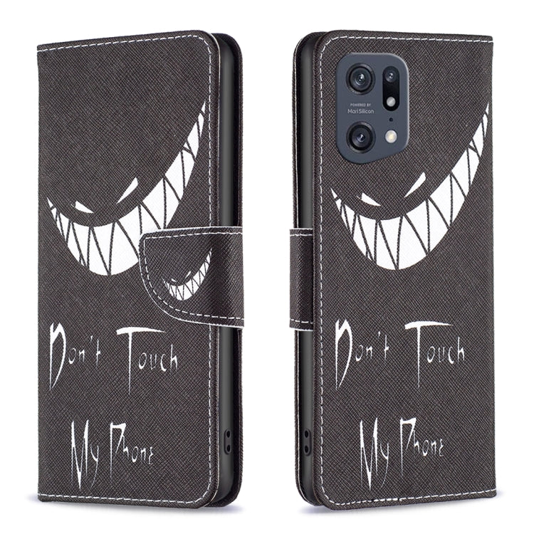 Black flip leather phone case with claw design and 'My Phone' text