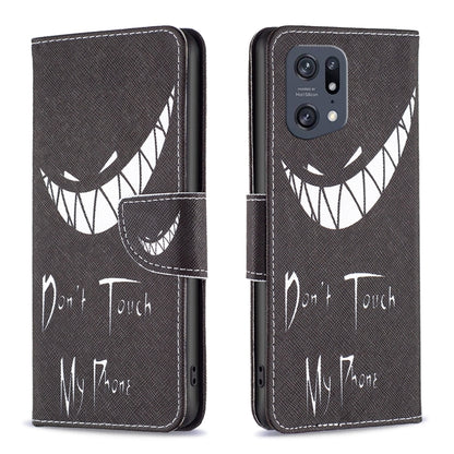 Black flip leather phone case with claw design and 'My Phone' text