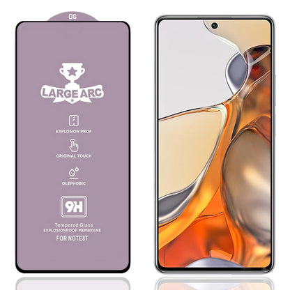 9H tempered glass screen protector film with phone front, orange display