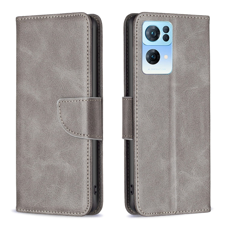 Lambskin-textured leather phone case, silver gray folio with flip cover and side strap