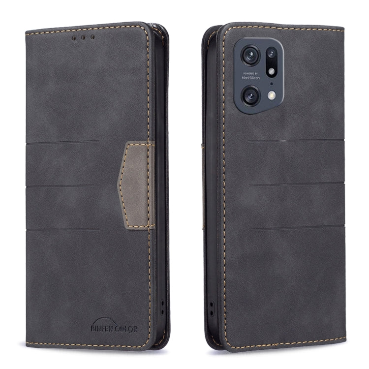 Black magnetic leather phone case with card slot and vertical flap closure.